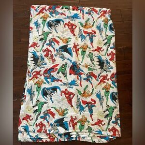 DC comics Justice league pottery barn flat sheet